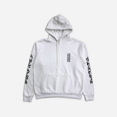 Chrome Hearts Vertical Logo Hoodie White