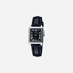 Casio Enticer LTP-V007L-1B Quartz Black Dial Analog Leather Watch WMNS
