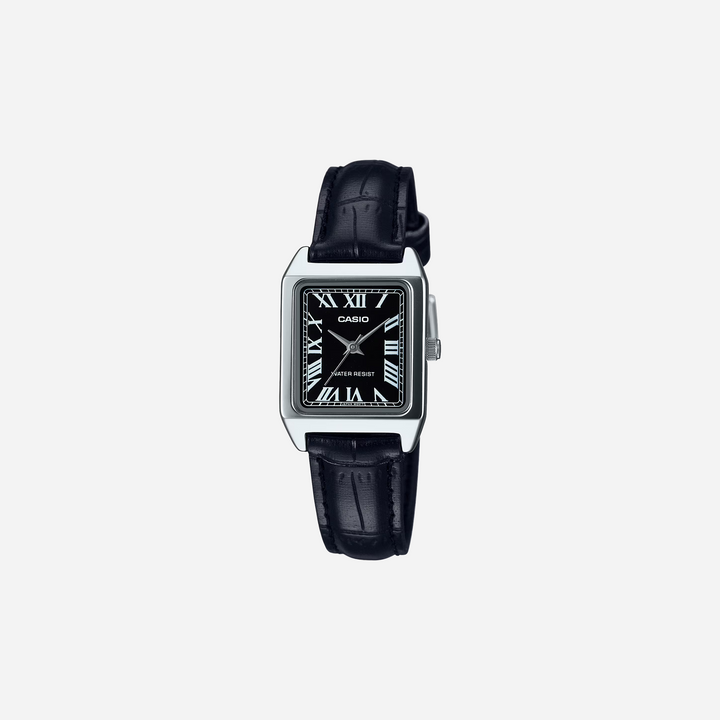 Casio Enticer LTP-V007L-1B Quartz Black Dial Analog Leather Watch WMNS