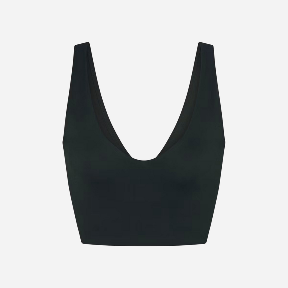 Nike X Skims Matte V-Neck Long-Line Bra Dark Teal