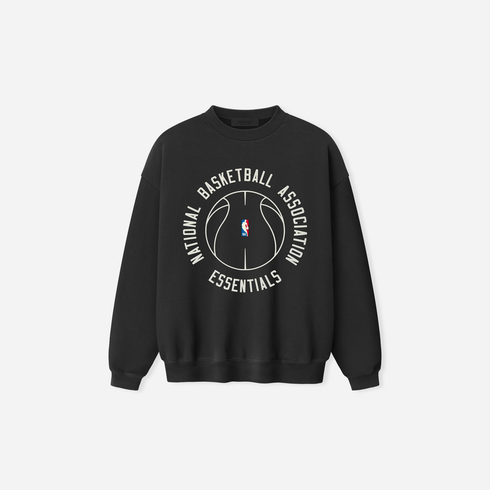 Fear Of God Essentials NBA X Barkley Hendricks 90s Crewneck Faded Black
