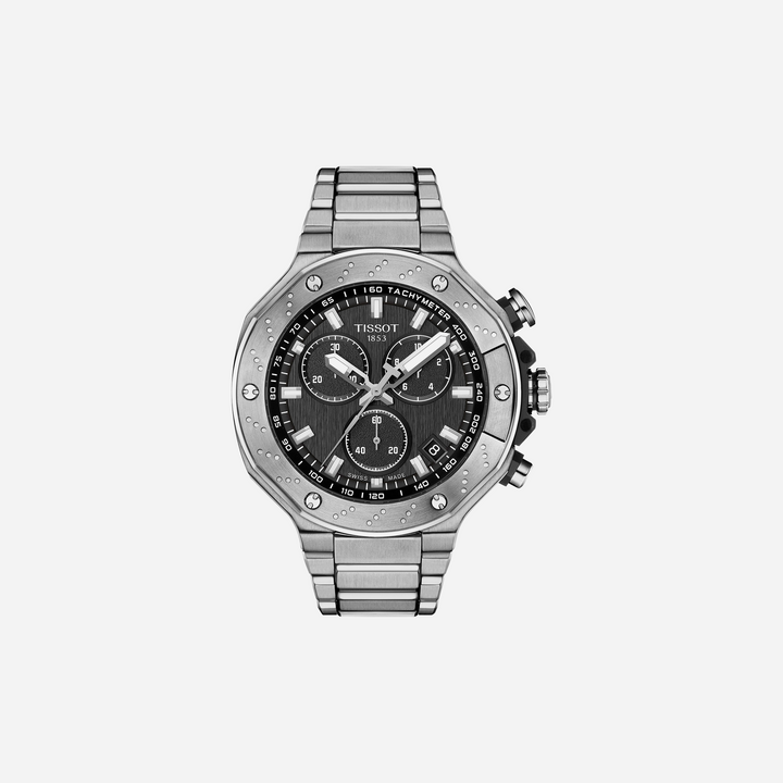 Tissot T-Race Chonograph Black Dial Silver Stainless Steel Watch
