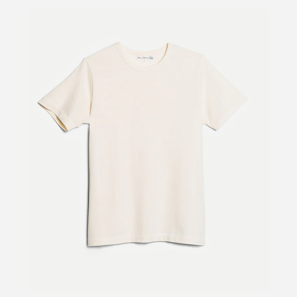 Merz B Schwanen 215 Loopwheeled Classic Fit Midweight T-Shirt Nature