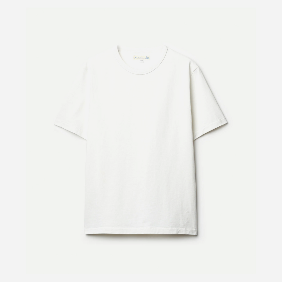 Merz B Schwanen 215 Loopwheeled Classic Fit Midweight T-Shirt White