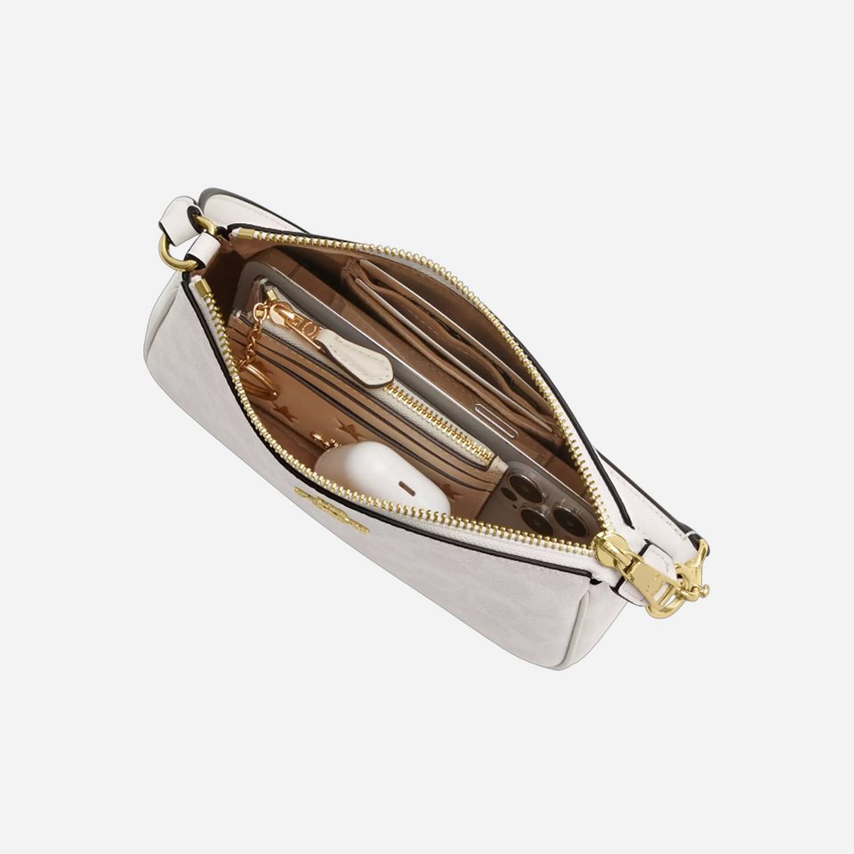 COACH Nolita 19 In Signature Canvas Gold/White/Chalk