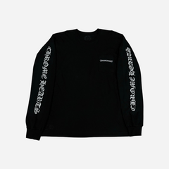 Chrome Hearts Scroll Logo Long Sleeve Pocket T-Shirt Black