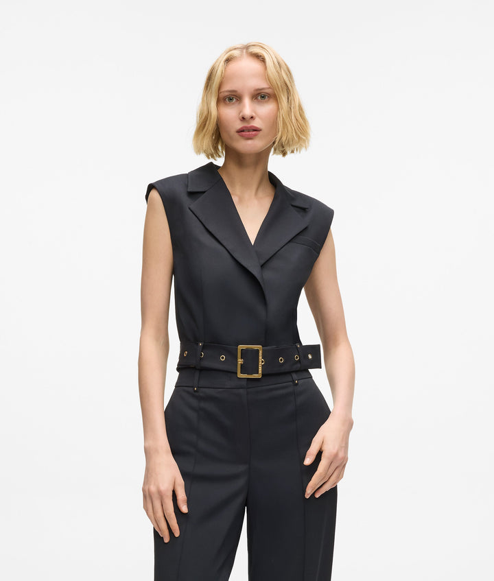 Karl Lagerfeld Karl Dna Studded Gilet Black