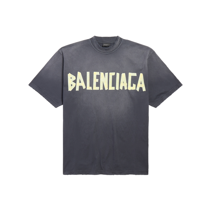 BALENCIAGA Tape Type Medium Fit T-Shirt Black Faded (SS25)