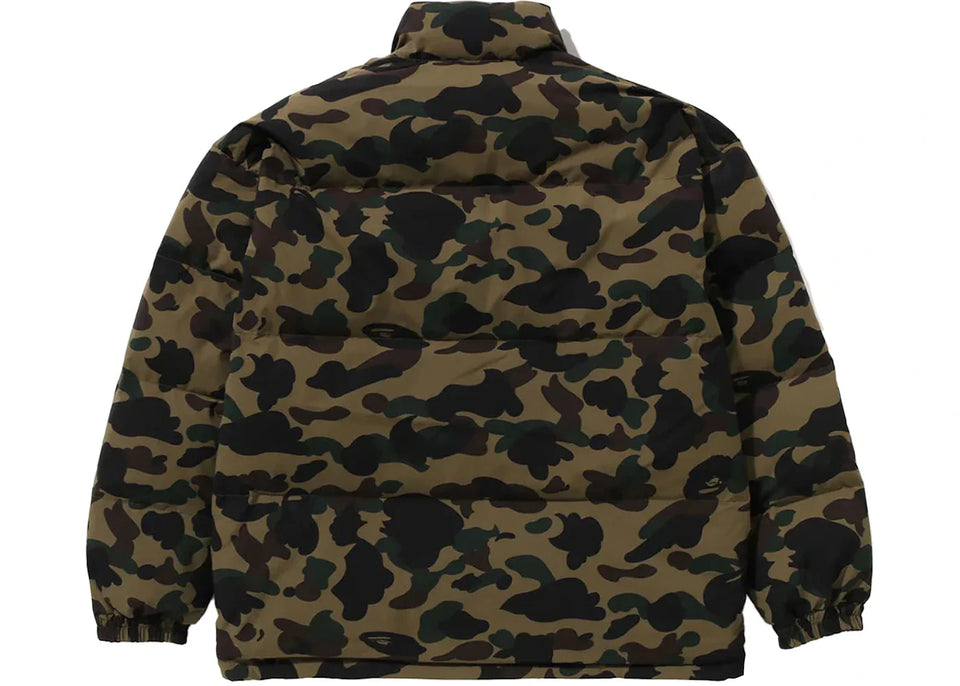 Bape 1St Camo Reversible Down Jacket Green