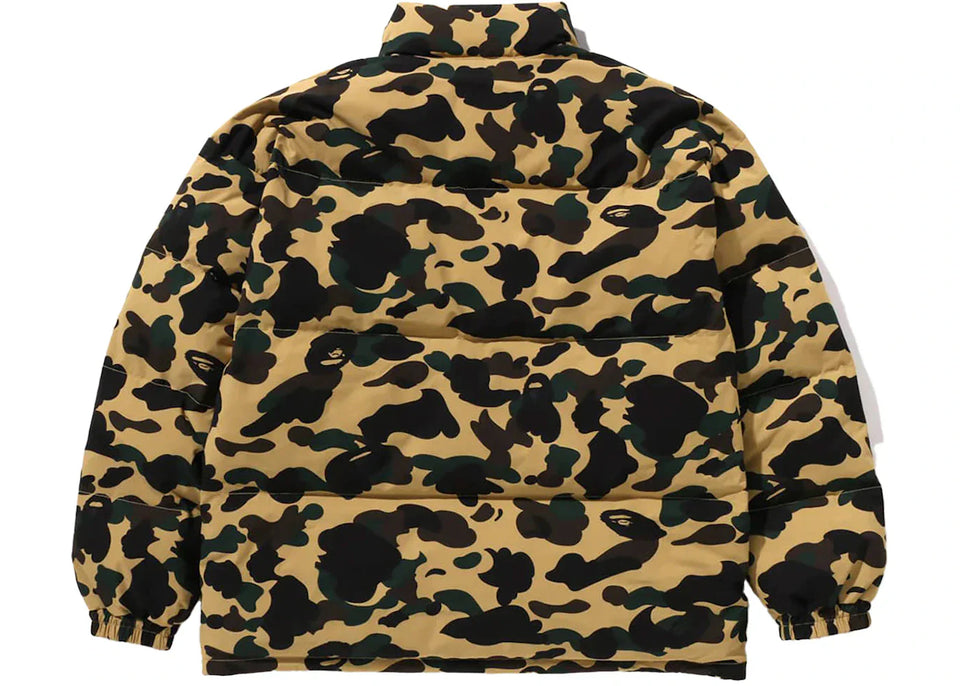 Bape 1St Camo Reversible Down Jacket Yellow