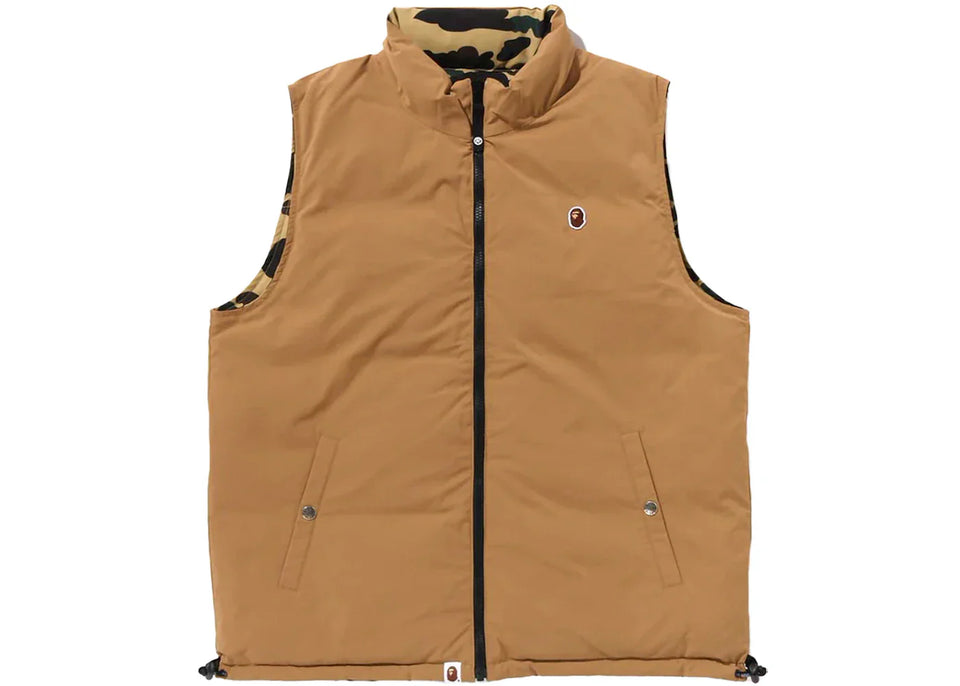 Bape 1St Camo Reversible Down Vest (Fw24) Yellow