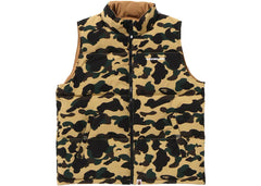 Bape 1St Camo Reversible Down Vest (Fw24) Yellow