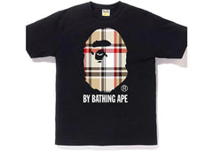 Bape A Bathing Ape Check By Bathing T-Shirt Black/Beige