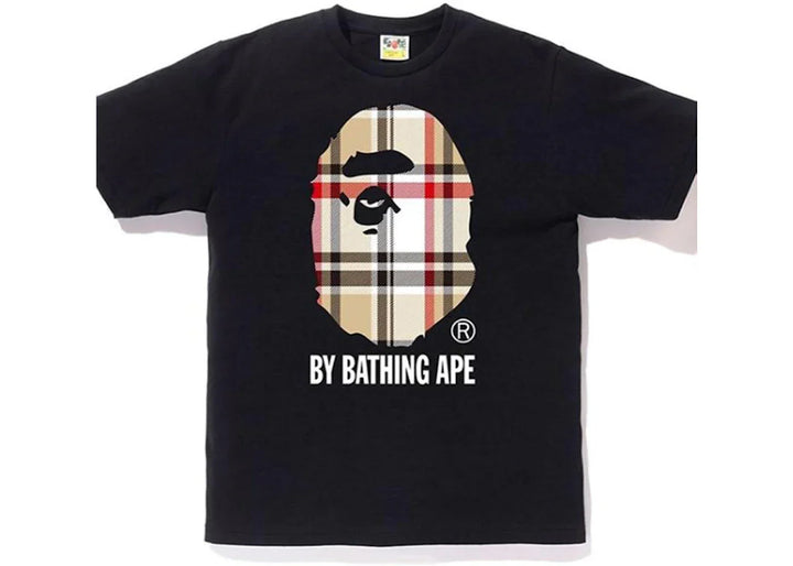 Bape A Bathing Ape Check By Bathing T-Shirt Black/Beige