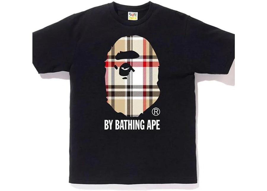 Bape A Bathing Ape Check By Bathing T-Shirt Black/Beige