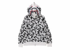 Bape Abc Camo Double Shark Full Zip Hoodie (Fw23) Grey