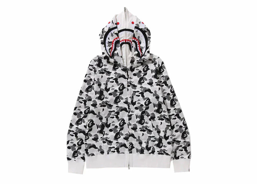 Bape Abc Camo Double Shark Full Zip Hoodie (Fw23) Grey
