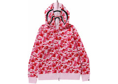 Bape Abc Camo Double Shark Full Zip Hoodie (Fw23) Pink
