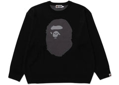 Bape Ape Head Jacquard Knit Sweater Black