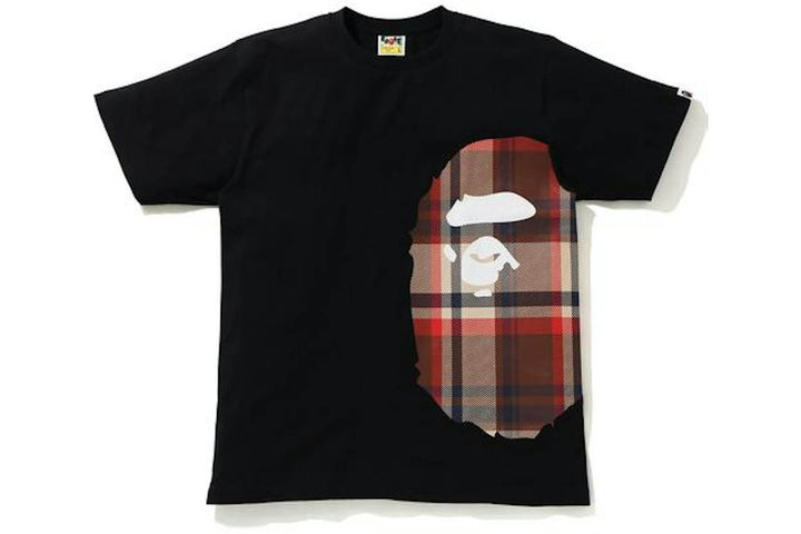 BAPE Check Side Big Ape Head T-Shirt Black/Red