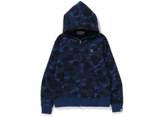 Bape Color Camo Thermal Full Zip Hoodie Navy