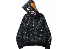 Bape Space Camo Shark Wgm Full-Zip Hoodie Black