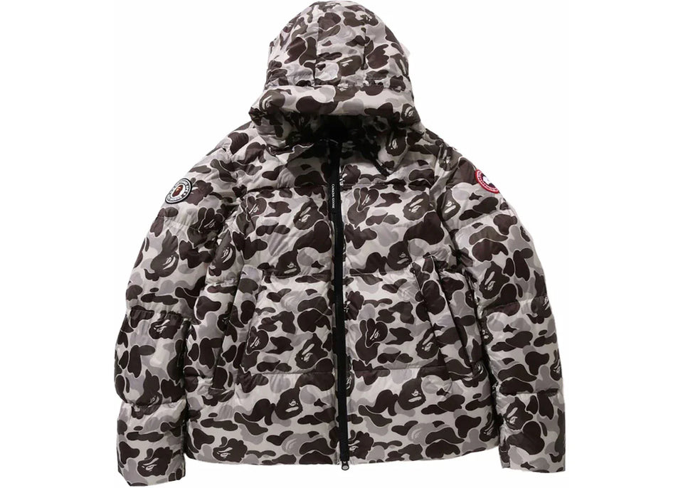 Bape x Canada Goose Crofton Puffer Jacket Grey