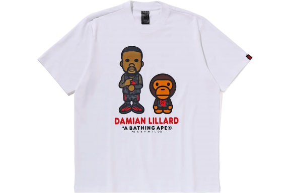 BAPE x adidas Dame Baby Milo T-Shirt White