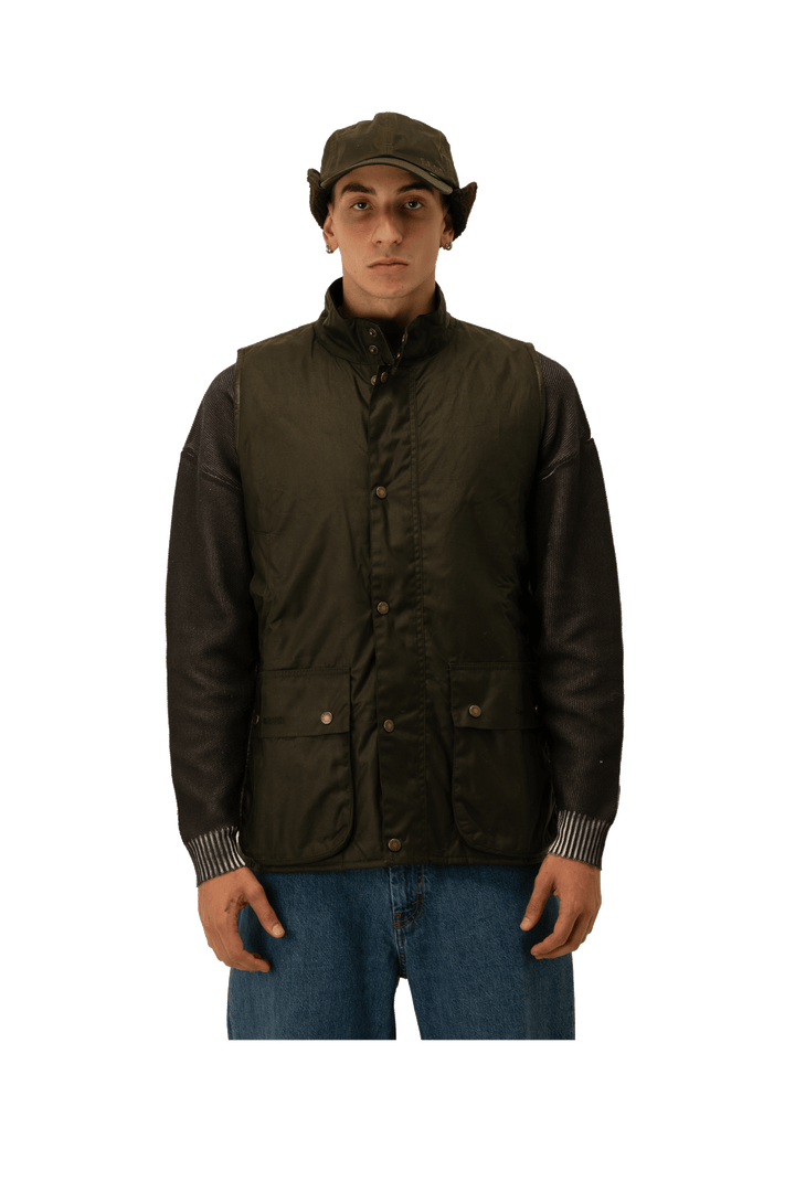 Barbour Wax Gilet x Baracuta