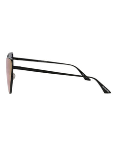 Balenciaga Cat Eye-Frame Metal Sunglasses Black/Black/Violet (BB0191S-30011959-003)