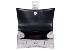 Balenciaga Hourglass Handbag XS Rhinestone Grey