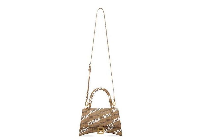 Balenciaga Hourglass Top Handle BB Monogram Beige