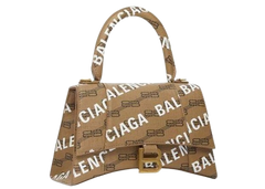 Balenciaga Hourglass Top Handle BB Monogram Beige