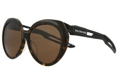 Balenciaga Oval-Frame Acetate Sunglasses Havana/Black/Brown (BB0024SA-30007767-001)