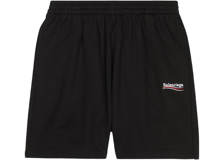 Balenciaga Political Campaign Large Fit Sweat Shorts Black/White