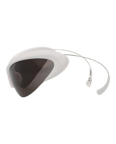 Balenciaga Shield-Frame Bio Injection Sunglasses White/Silver/Grey (BB0232S-30013513-003)
