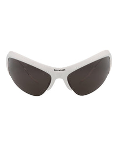Balenciaga Shield-Frame Bio Injection Sunglasses White/Silver/Grey (BB0232S-30013513-003)