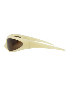 Balenciaga Shield-Frame Bio Injection Sunglasses Yellow/Yellow/Brown (BB0251S-30013805-003)