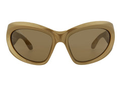 Balenciaga Shield Sunglasses Gold/Brown (BB0228S-30013403-004)