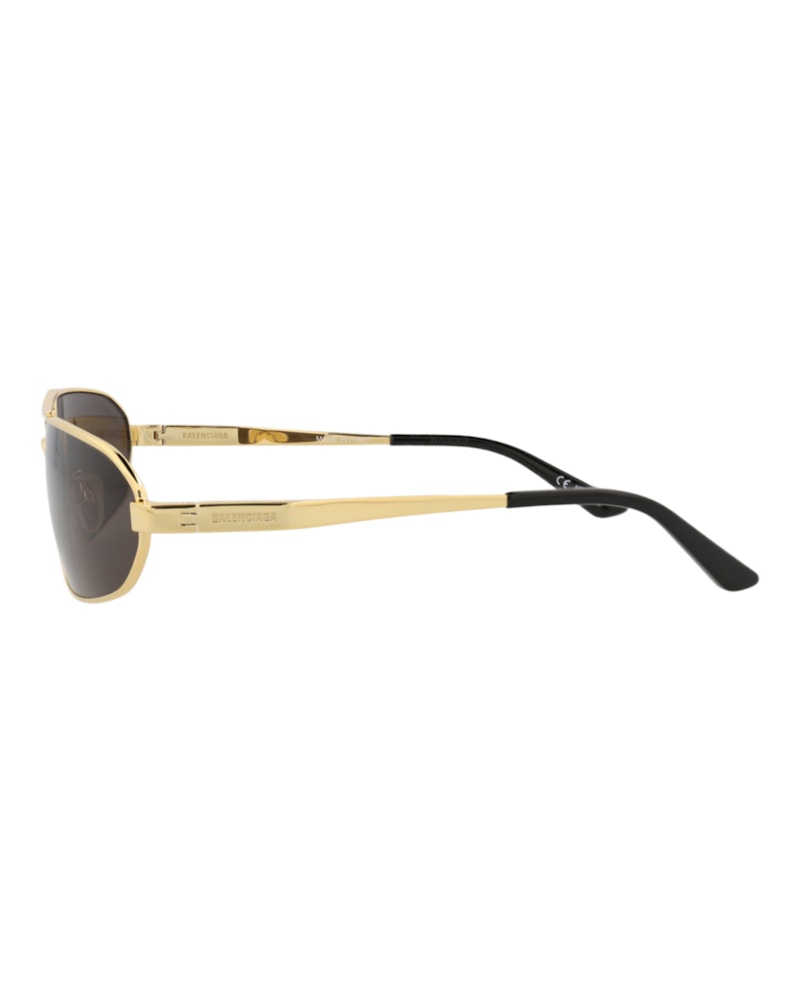 Balenciaga Shield Wrap Sunglasses Gold Gold Grey (BB0227S-30013402-001)