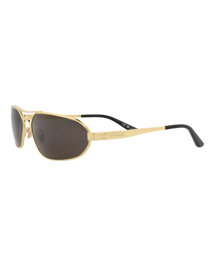 Balenciaga Shield Wrap Sunglasses Gold Gold Grey (BB0227S-30013402-001)