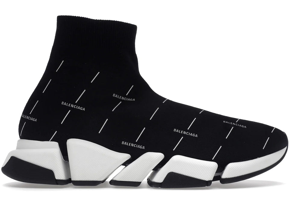 Balenciaga Speed 2.0 Black White Logo