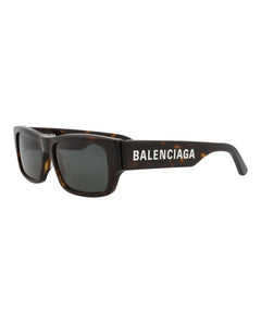 Balenciaga Square-Frame Recycled Acetate Sunglasses Havana/Havana/Green (BB0261SA-30013975-002)