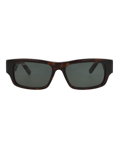 Balenciaga Square-Frame Recycled Acetate Sunglasses Havana/Havana/Green (BB0261SA-30013975-002)