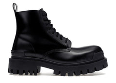 Balenciaga Strike 20mm Lace Up Boot Black