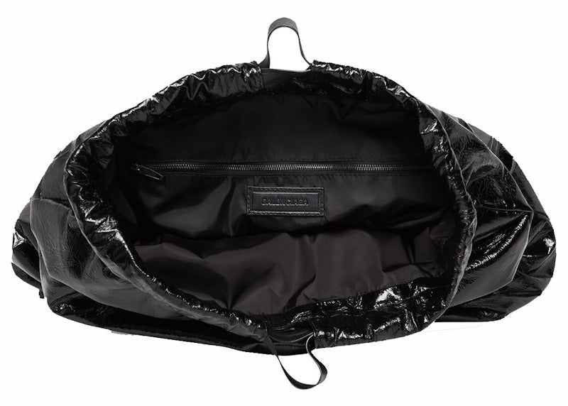 Balenciaga Trash Bag Large Pouch Black