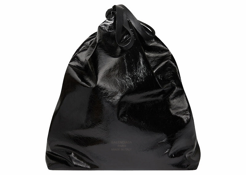 Balenciaga Trash Bag Large Pouch Black