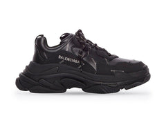 Balenciaga Triple S AllOver Logo Black Grey Leather Free