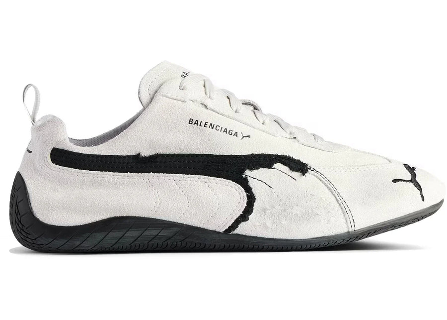 Balenciaga x Puma Speedcat Suede Distressed White Black