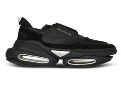 Balmain B-Bold Low-Top Black Suede